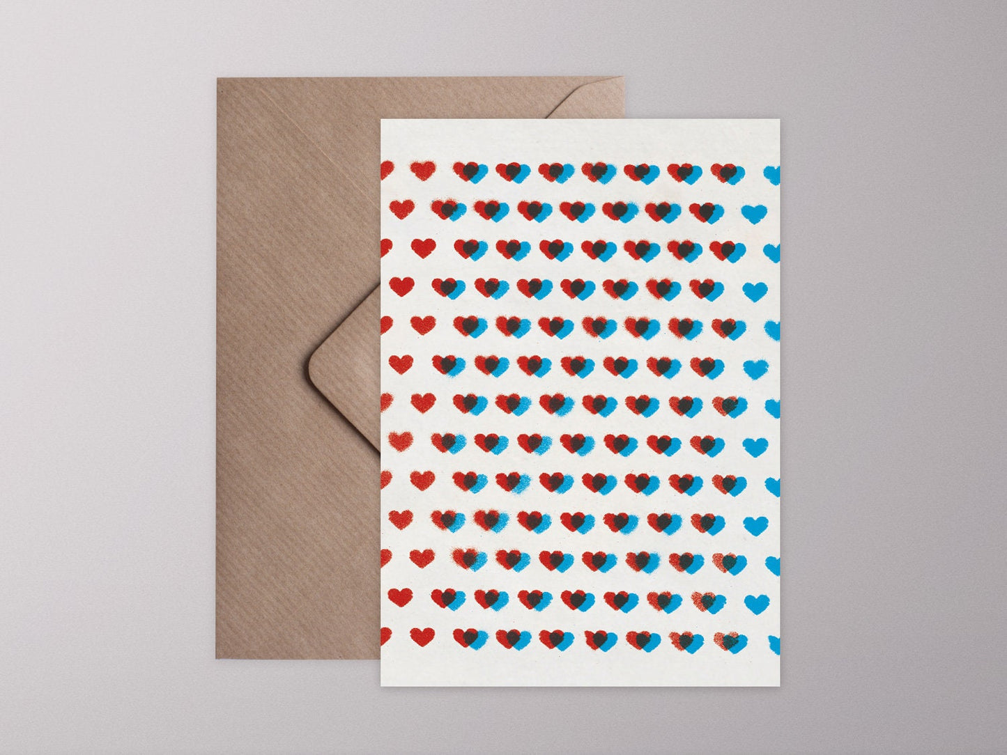 Klappkarte ›LOVE & HEART‹, Vintage, Liebe, Herz, Freundschaft