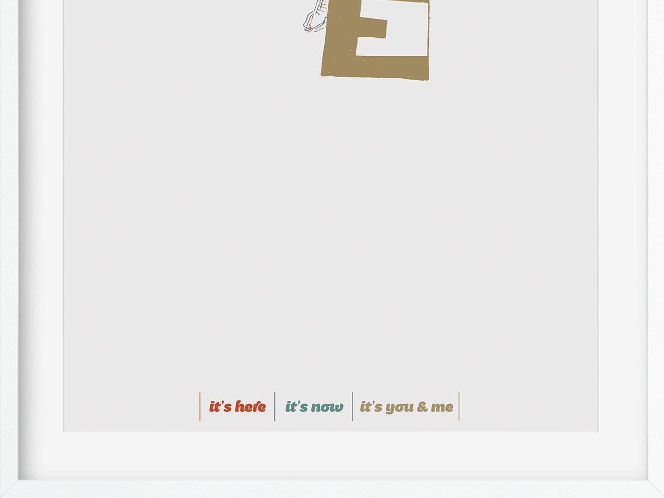 Druck ›Love Flag‹ / Wandbild, Plakat, Typo, Kunstdruck, Home Decor