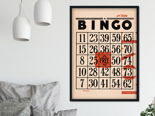 Druck ›LUCKY IN LOVE 02‹, Wandbild, Poster, Typo, Kunstdruck, Wohndeko, Hochzeit, Verlobung