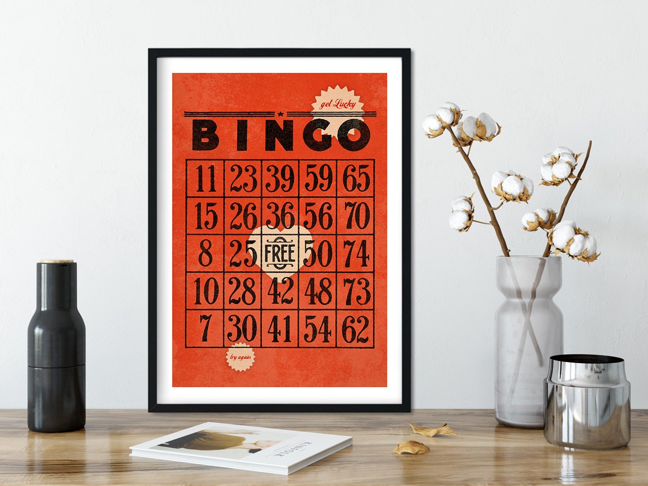 Druck LUCKY IN LOVE 01, Retro, Wandbild, Poster, Kunstdruck, Wohndeko, Hochzeit, Verlobung, Liebe, Paar, Match