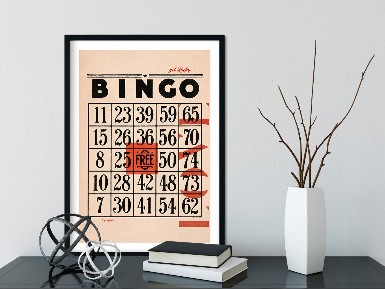 Druck ›LUCKY IN LOVE 02‹, Wandbild, Poster, Typo, Kunstdruck, Wohndeko, Hochzeit, Verlobung
