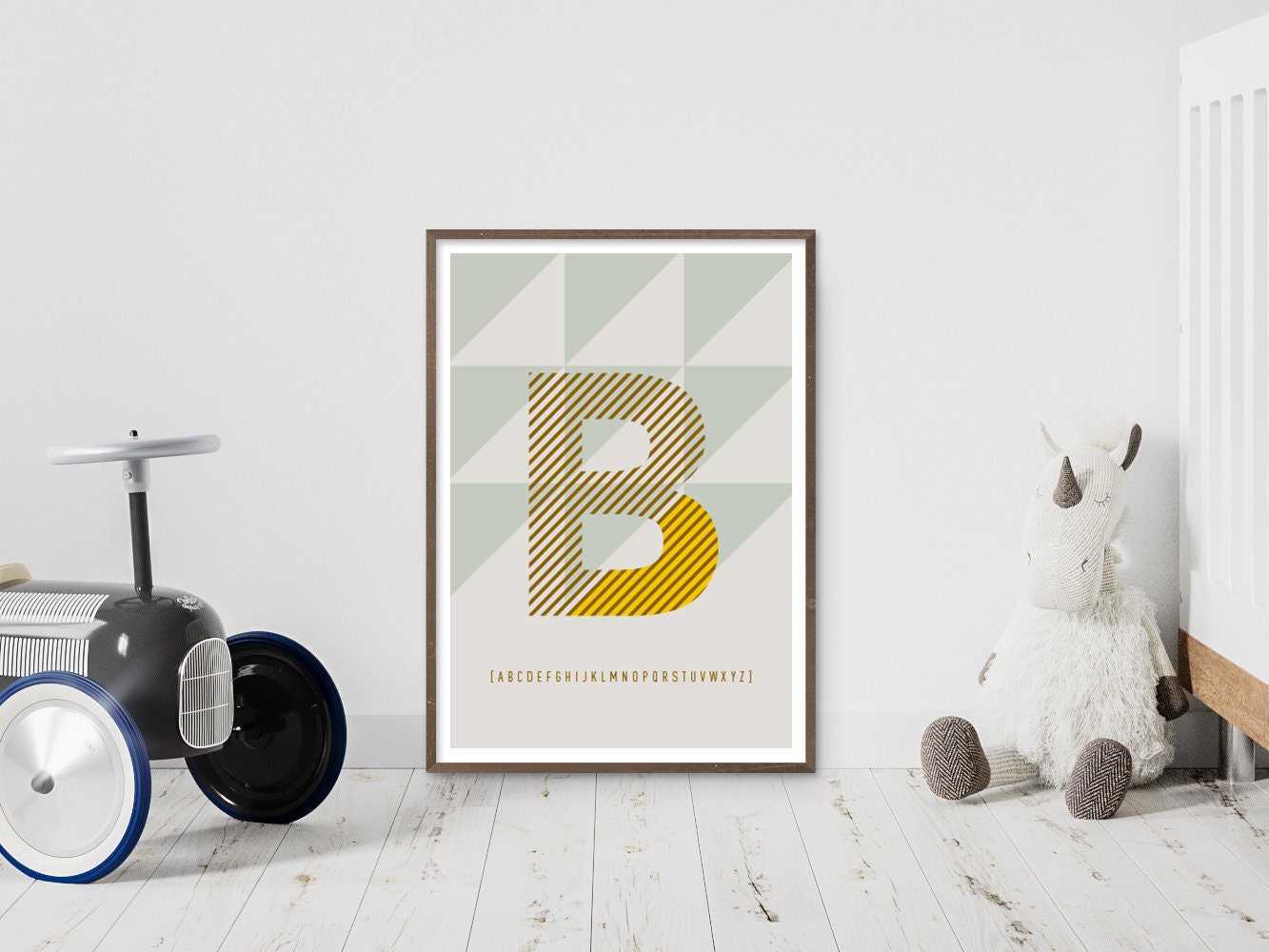 DRUCK ›B-TYPEFACE‹ / ABC, Wandbild, Typo-Poster, Kunstdruck, Alphabet, Typografie