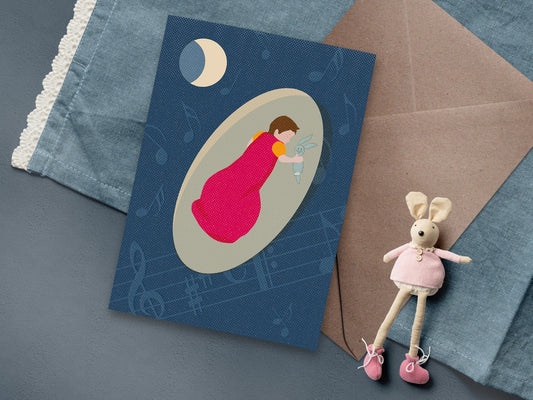 Klappkarte ›Schlaflied‹, Geburt, Baby, Taufe