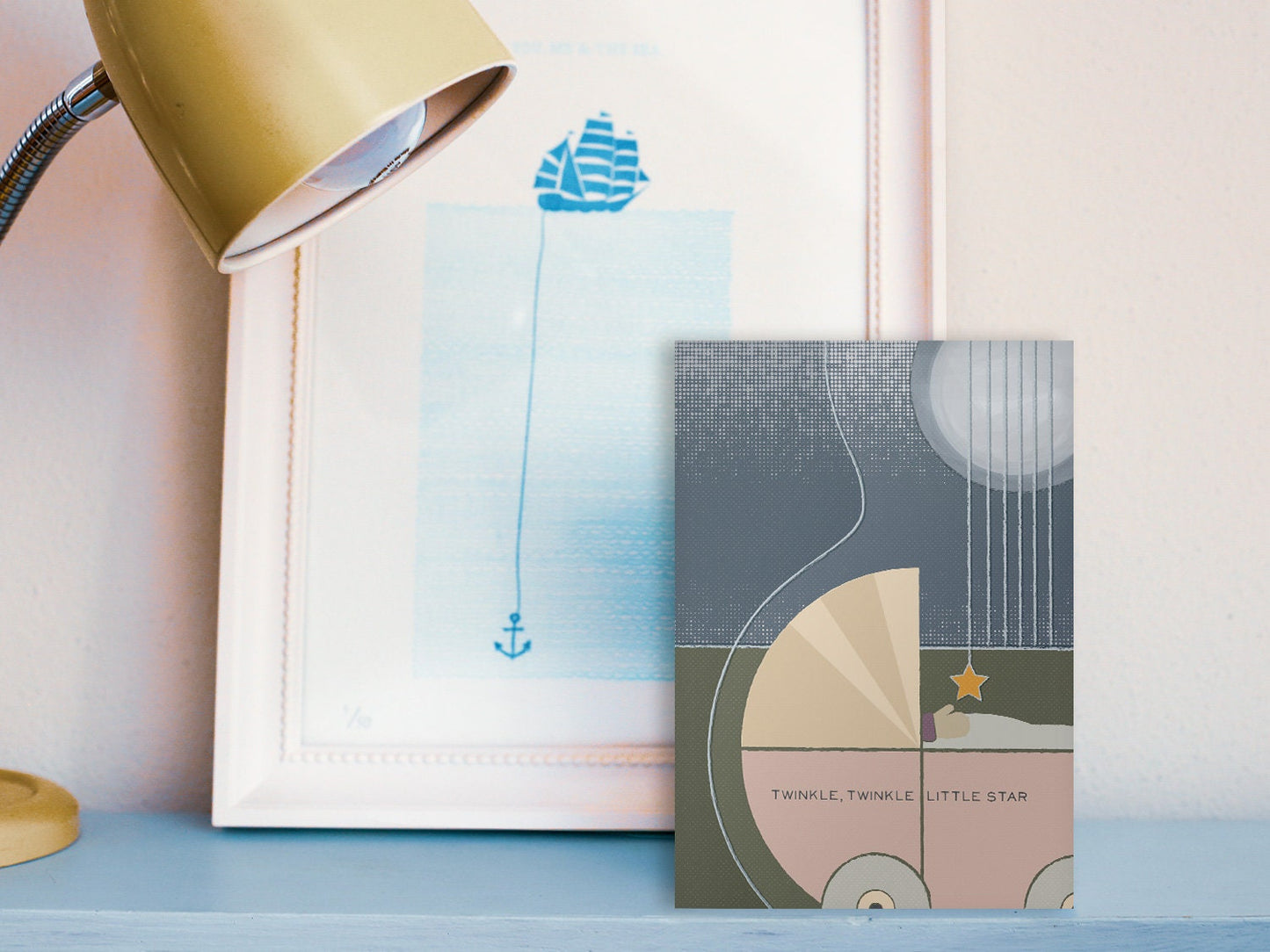 Klappkarte ›Twinkle Twinkle Little Star‹, Liebe, Geburt, Baby, Taufe