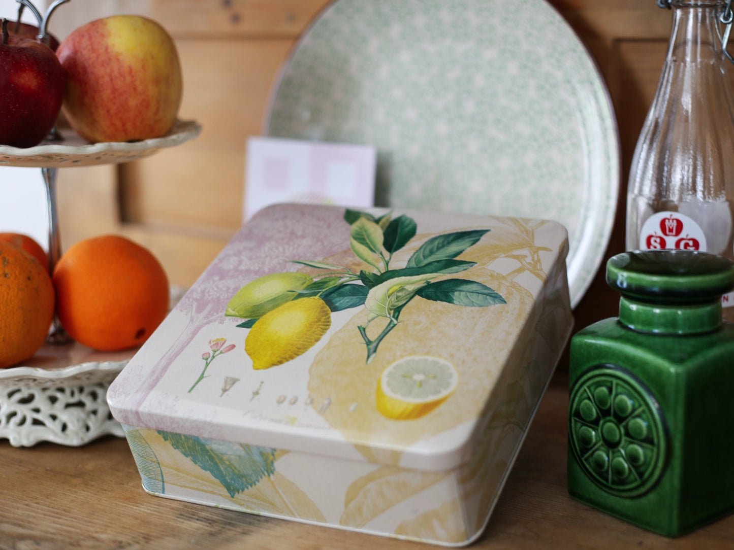 Geschenkdose Zitrone, Metalldose, Frucht, Obst, Sammeln, edel