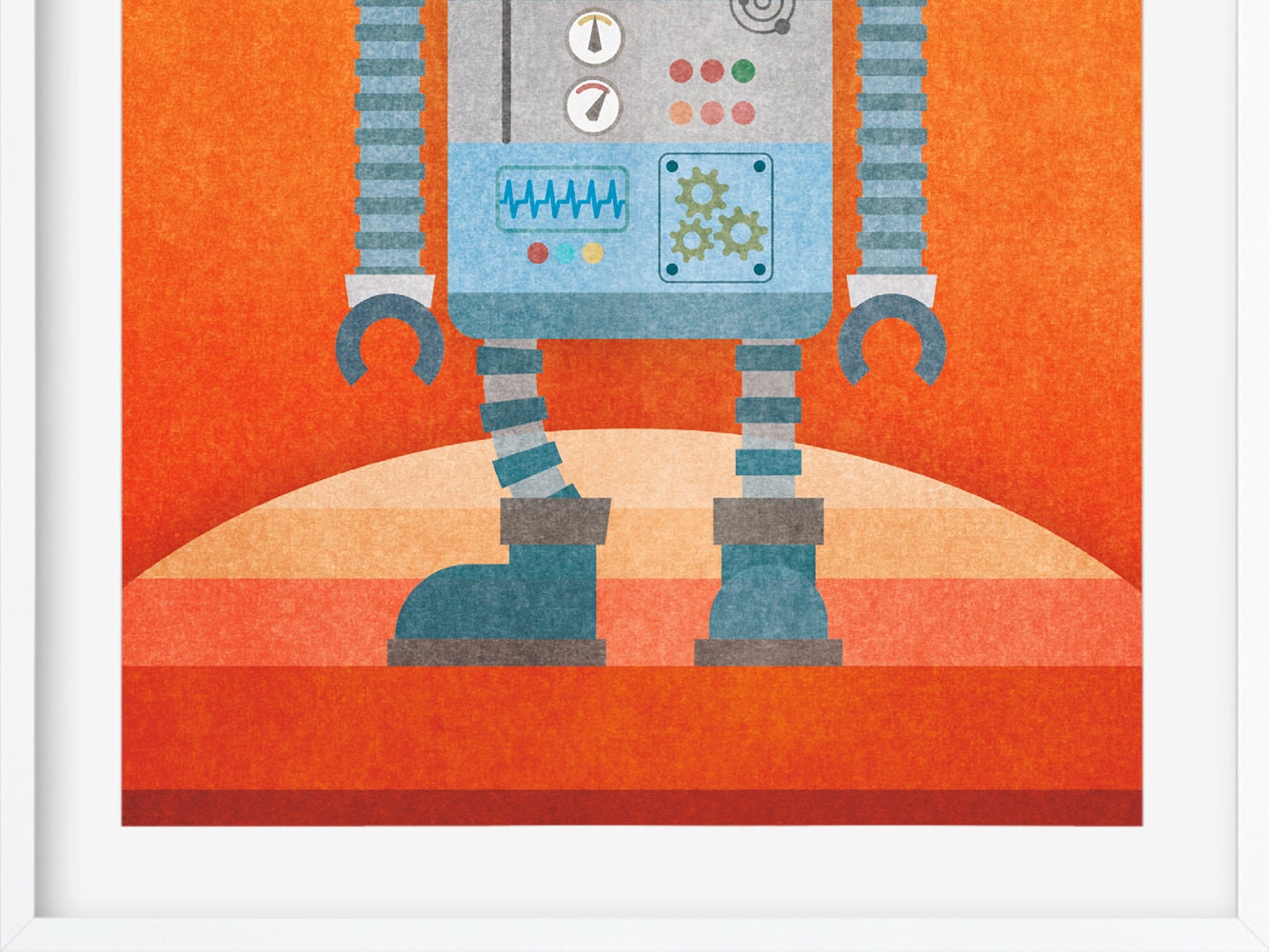 DRUCK ›Kleiner Roboter‹, Wanddeko, Kinderzimmer, Poster