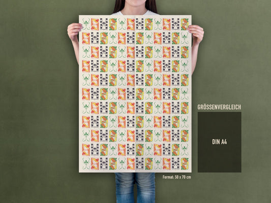 Geschenkpapier Set, Motiv Spielkarten: 10 Bögen mit 5 Motiven, 50 x 70 cm, 20er Jahre, Vintage, Bube, Dame, König, Geschenk