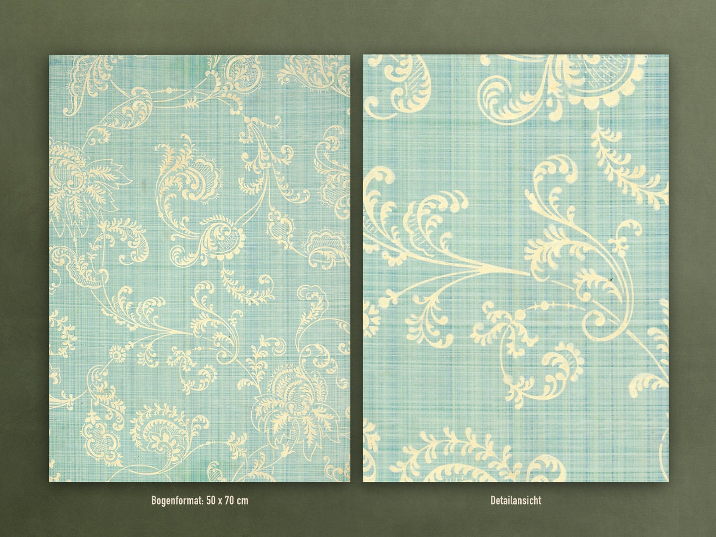 Geschenkpapier Set, Gefährlich schön 02: 10 Bögen mit 5 Motiven, 50 x 70 cm, Natur, Vintage, Pflanzen, Tapete, Blumen, Muster, verpacken
