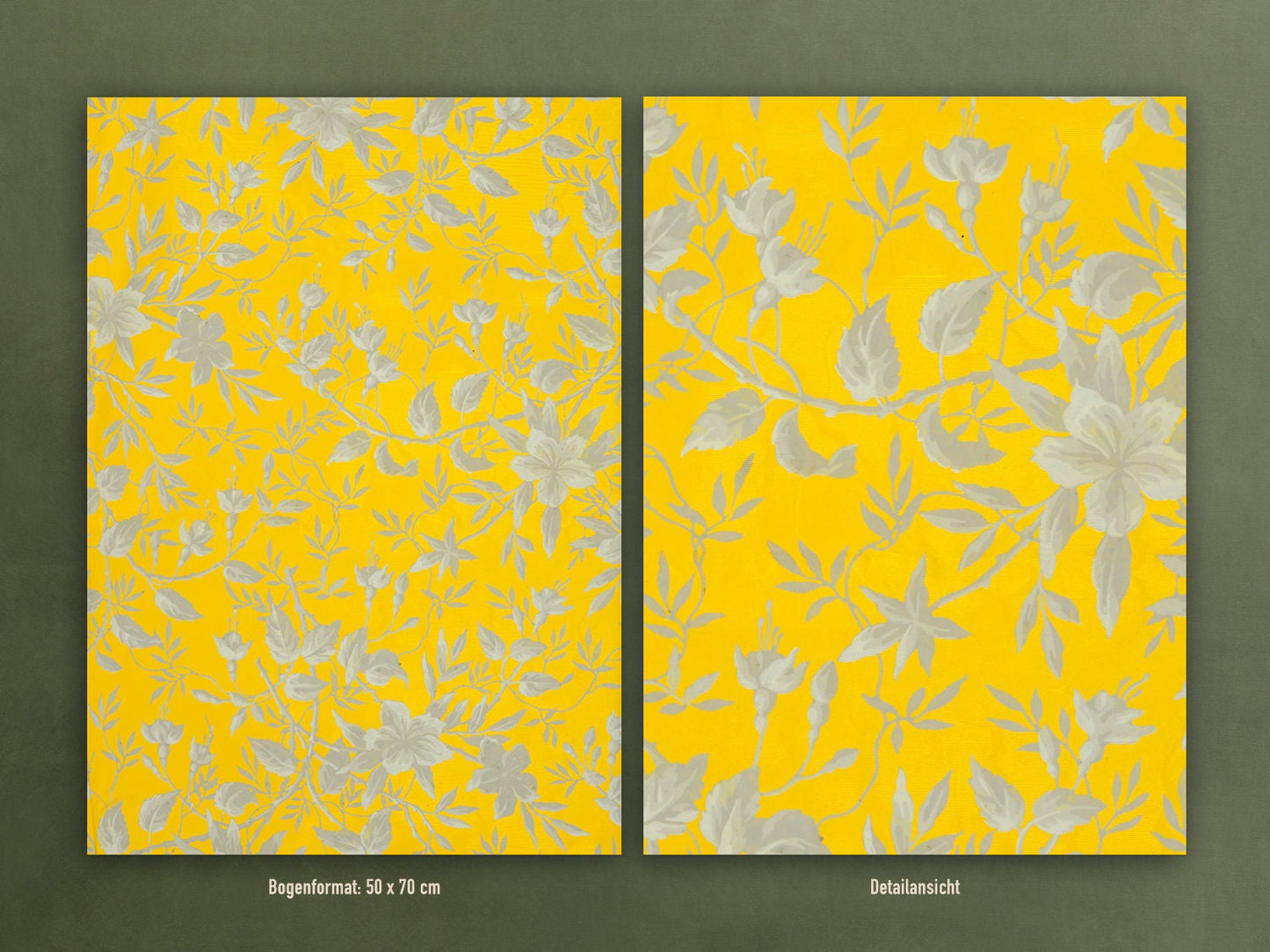Geschenkpapier Set, Gefährlich schön 02: 10 Bögen mit 5 Motiven, 50 x 70 cm, Natur, Vintage, Pflanzen, Tapete, Blumen, Muster, verpacken