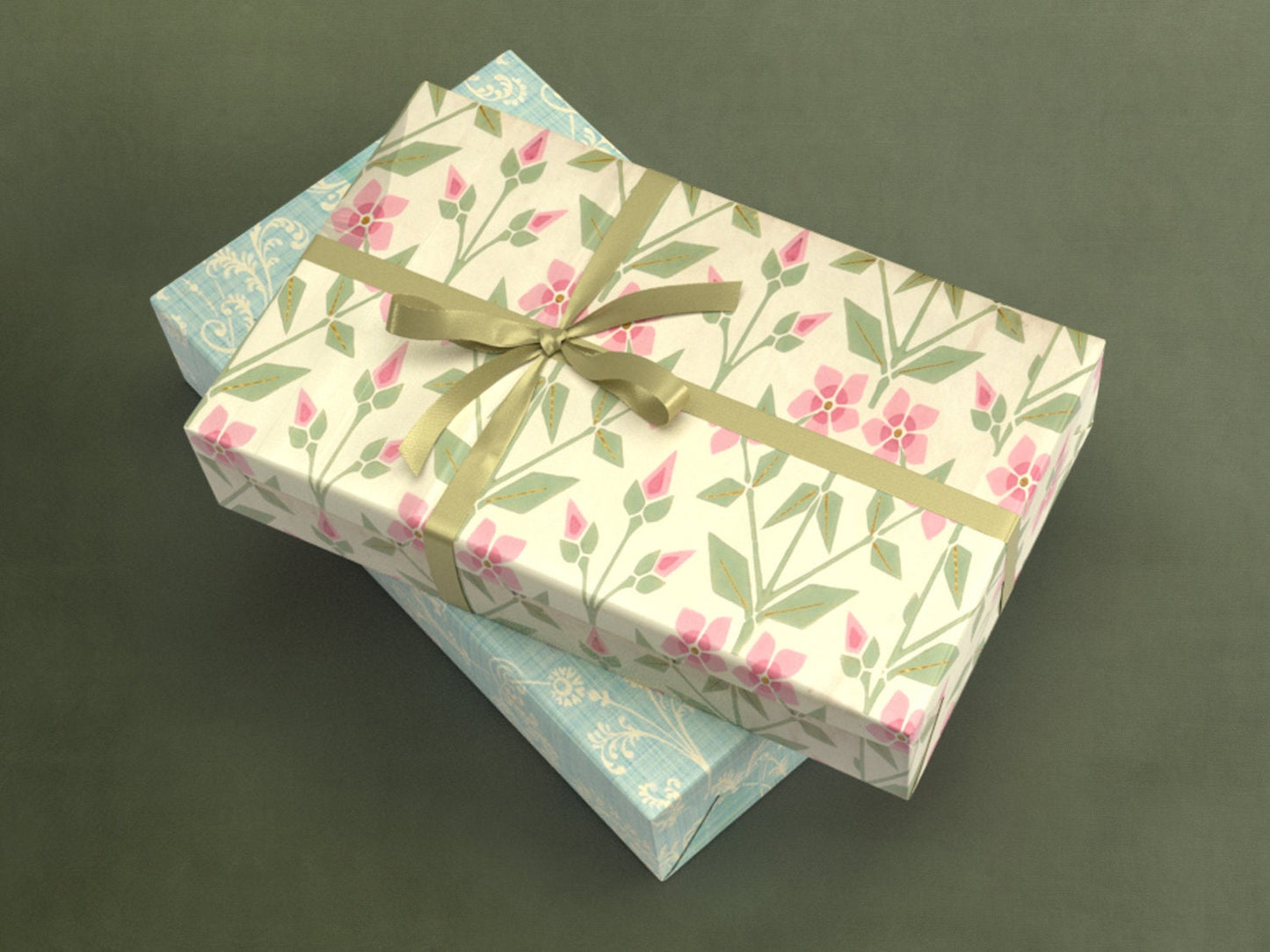Geschenkpapier Set, Gefährlich schön 02: 10 Bögen mit 5 Motiven, 50 x 70 cm, Natur, Vintage, Pflanzen, Tapete, Blumen, Muster, verpacken