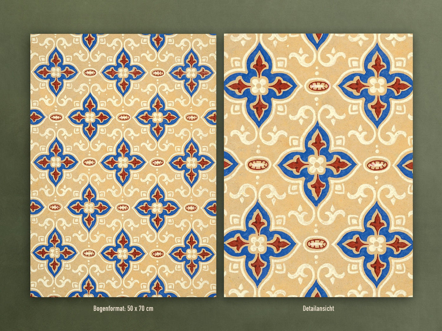 Geschenkpapier Set, Gefährlich schön 02: 10 Bögen mit 5 Motiven, 50 x 70 cm, Natur, Vintage, Pflanzen, Tapete, Blumen, Muster, verpacken
