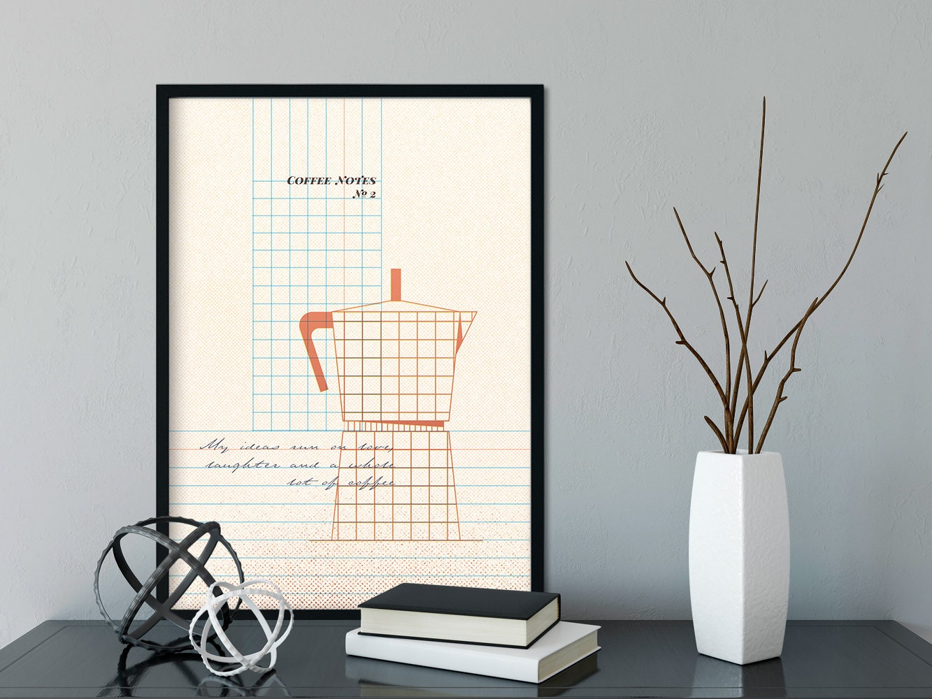 DRUCK ›Coffee Notes 2‹ / Wanddeko, Art Print, Gastgeschenk Poster, kleines Geschenk, Kaffee, Quote, Barista