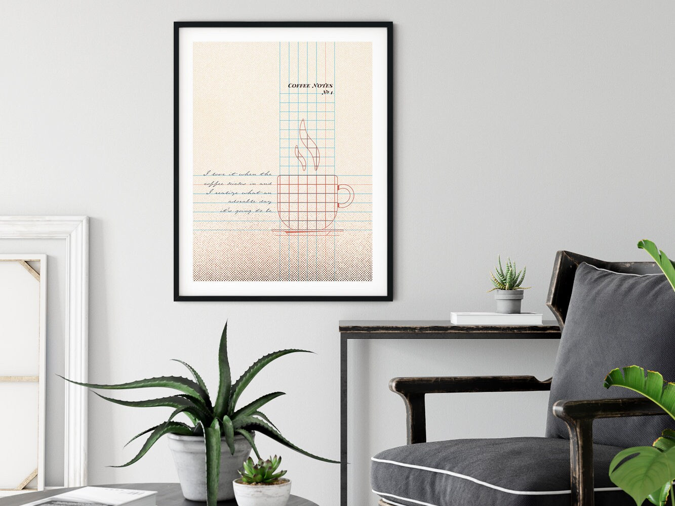 DRUCK ›Coffee Notes 1‹ / Wanddeko, Art Print, Gastgeschenk Poster, kleines Geschenk, Kaffee, Quote, Barista