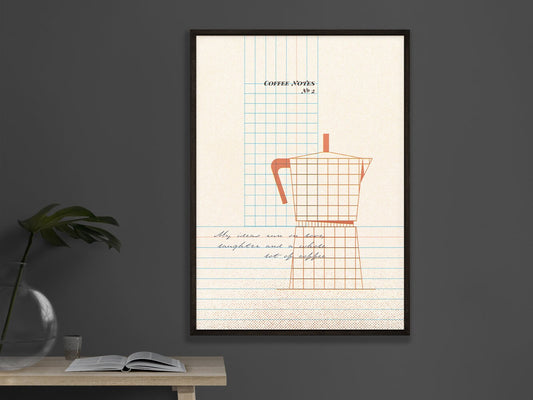 DRUCK ›Coffee Notes 2‹ / Wanddeko, Art Print, Gastgeschenk Poster, kleines Geschenk, Kaffee, Quote, Barista