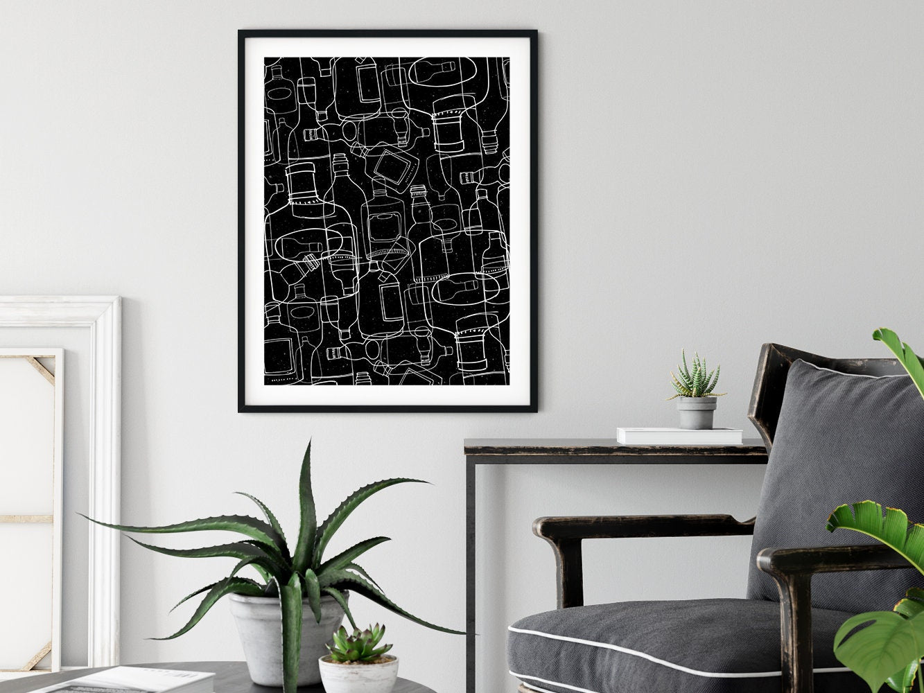 DRUCK ›Black Rum‹ / Wanddeko, Art Print, Gastgeschenk Poster, Home Decore