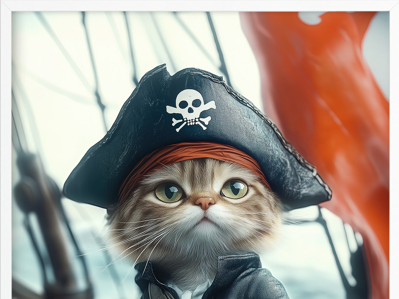 POSTER ›He is a pirate 2‹ / Wanddeko, Art Print, Kinderzimmer Poster, Pirat, Katze, Jack Sparrow (Kopie)