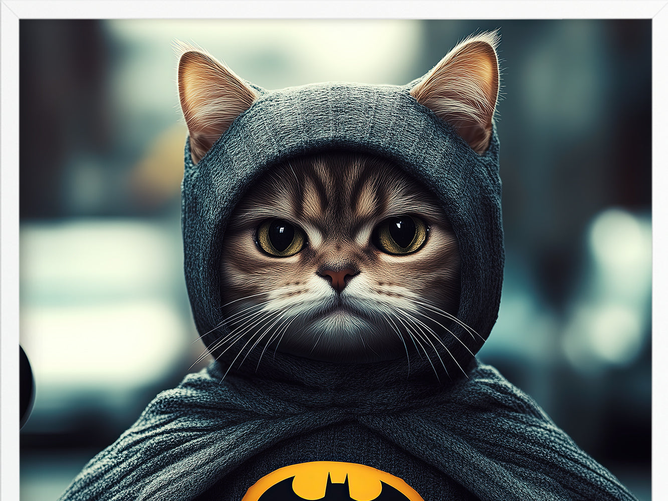 POSTER ›Catman 2‹ / Wanddeko, Art Print, Kinderzimmer Poster, Superheld, Katze, Batman, Geschenk für Katzenfans