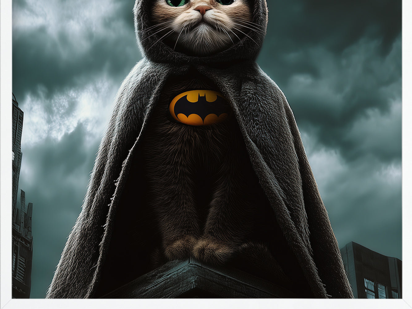 POSTER ›Catman 3‹ / Wanddeko, Art Print, Kinderzimmer Poster, Superheld, Katze, Batman, Geschenk für Katzenfans
