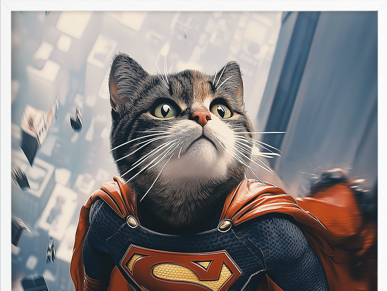 POSTER ›Supercat 2‹ / Wanddeko, Art Print, Kinderzimmer Poster, Superheld, Katze, Batman, Geschenk für Katzenfans (Kopie) (Kopie)