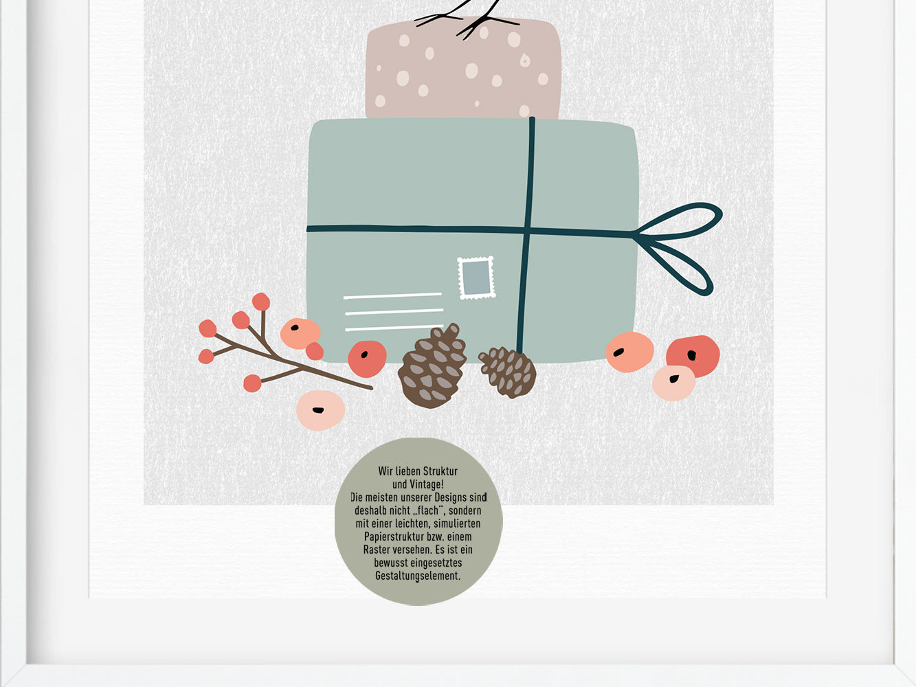 DRUCK ›Weihnachten 03‹ / Art Print, Poster, Illustrationen, Scandi Nordic Deco, Winterlandschaft, Winter, Homedeco