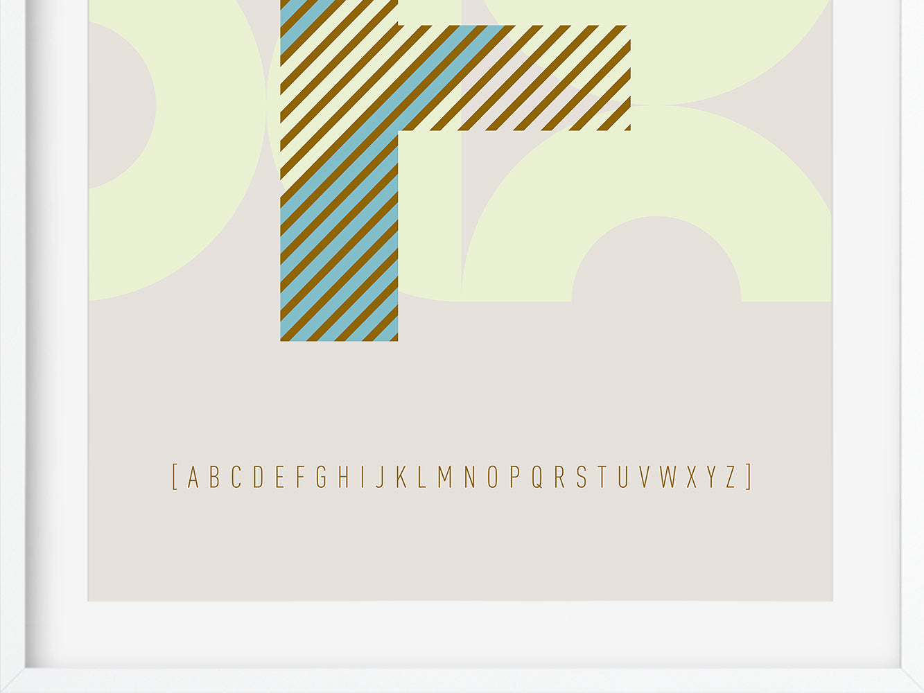 DRUCK ›F-TYPEFACE‹ / ABC, Wandbild, Typo-Poster, Kunstdruck, Alphabet, Typografie
