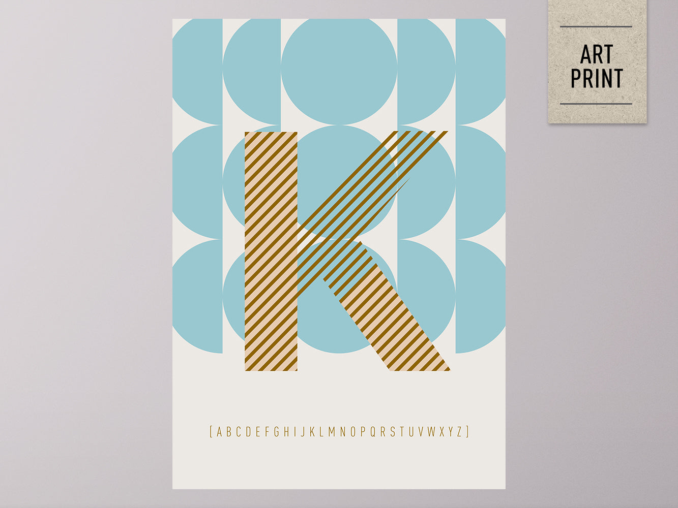 DRUCK ›K-TYPEFACE‹ / ABC, Wandbild, Typo-Poster, Kunstdruck, Alphabet, Typografie
