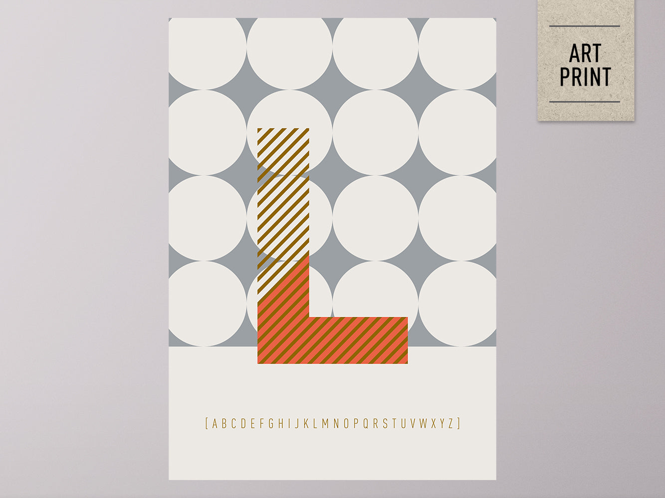 DRUCK ›L-TYPEFACE‹ / ABC, Wandbild, Typo-Poster, Kunstdruck, Alphabet, Typografie