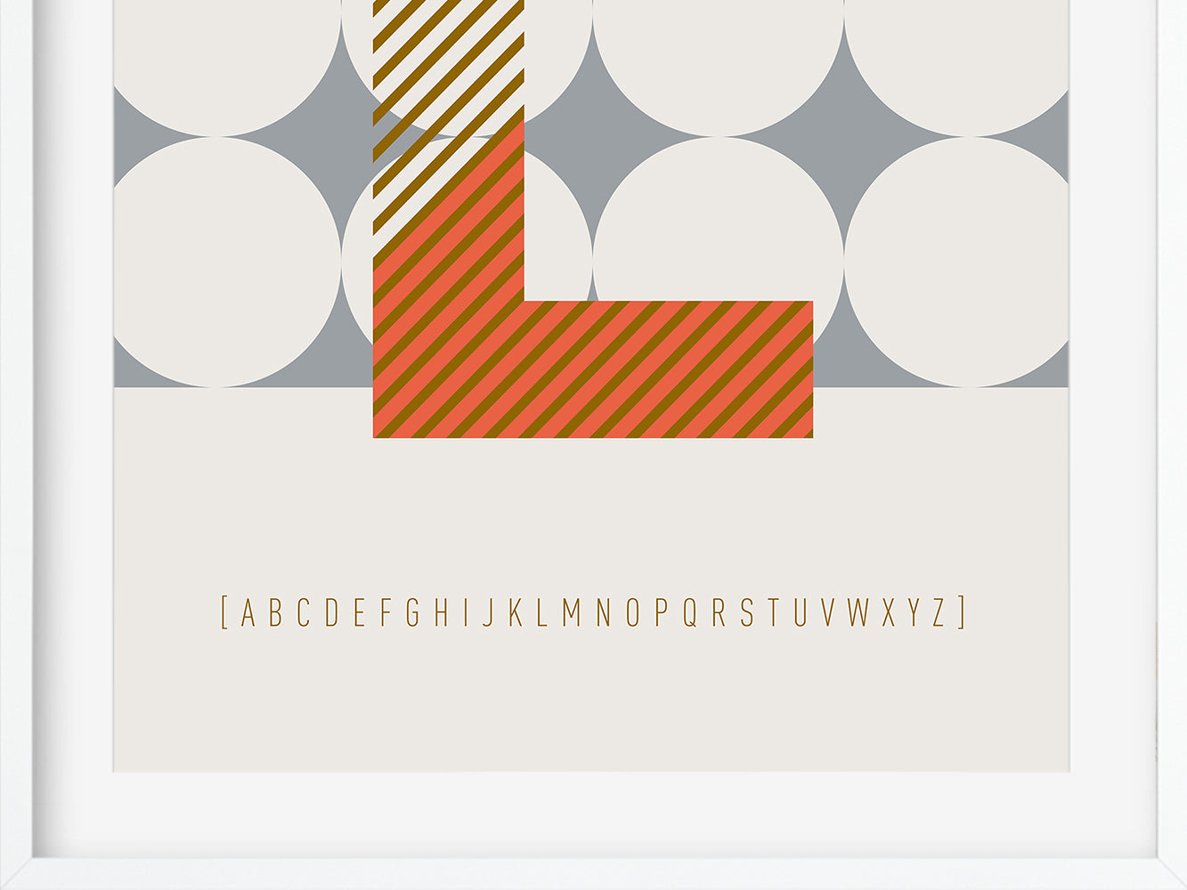 DRUCK ›L-TYPEFACE‹ / ABC, Wandbild, Typo-Poster, Kunstdruck, Alphabet, Typografie