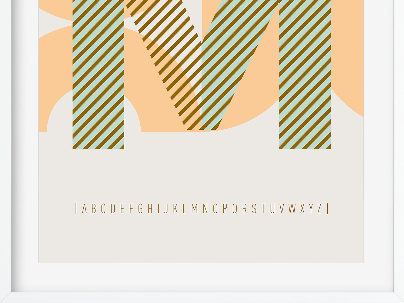 DRUCK ›M-TYPEFACE‹ / ABC, Wandbild, Typo-Poster, Kunstdruck, Alphabet, Typografie