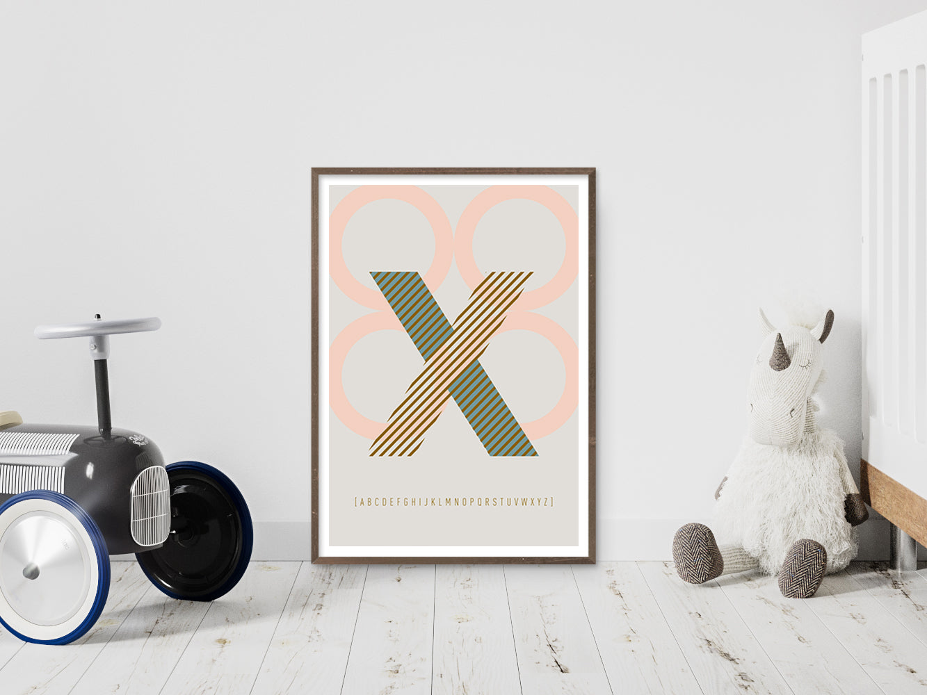 DRUCK ›X-TYPEFACE‹ / ABC, Wandbild, Typo-Poster, Kunstdruck, Alphabet, Typografie