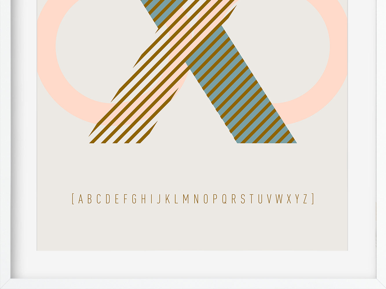 DRUCK ›X-TYPEFACE‹ / ABC, Wandbild, Typo-Poster, Kunstdruck, Alphabet, Typografie