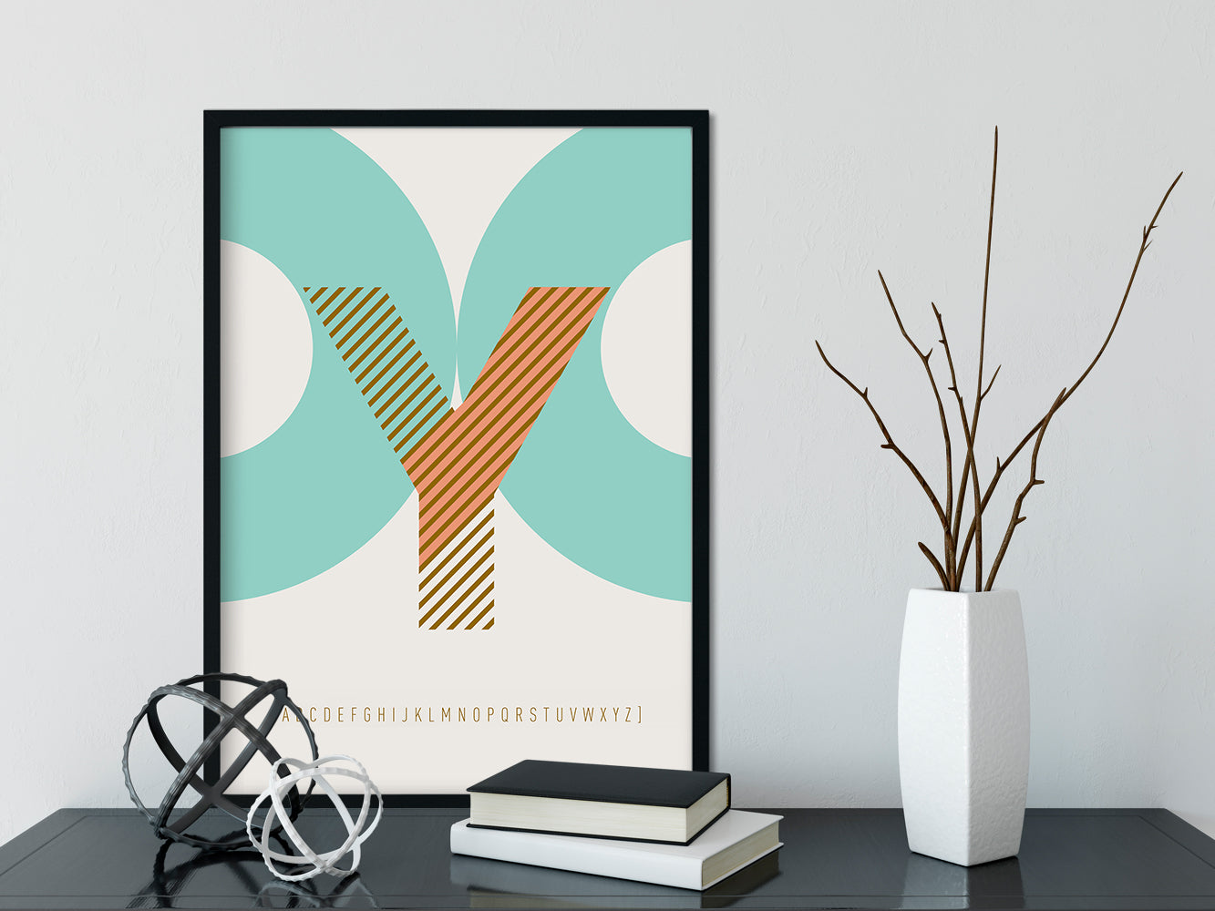 DRUCK ›Y-TYPEFACE‹ / ABC, Wandbild, Typo-Poster, Kunstdruck, Alphabet, Typografie