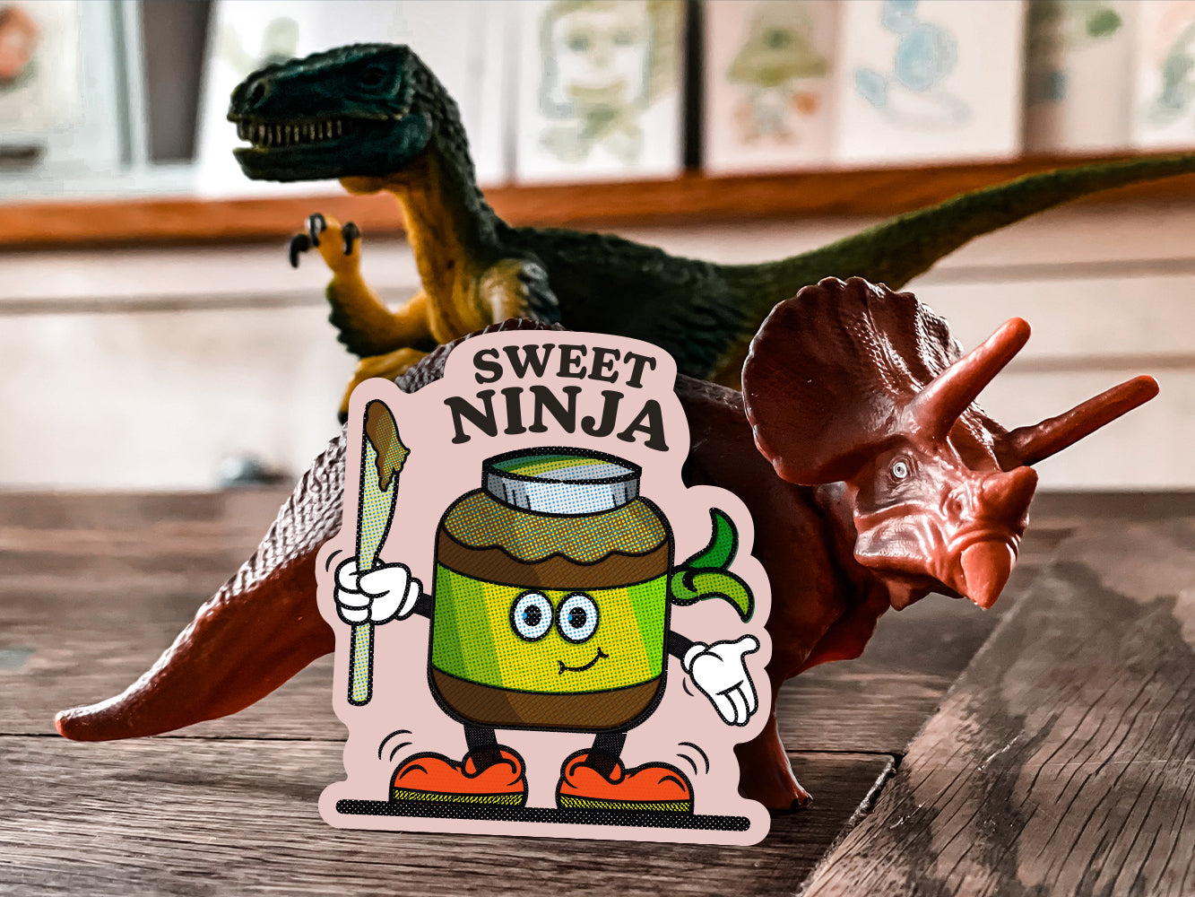 Aufkleber, Sticker ›Sweet Ninja‹ / Comic, Cartoon, Kindergeburtstag, Geschenkidee, Etikett, Schulanfang, Süß, Nutella