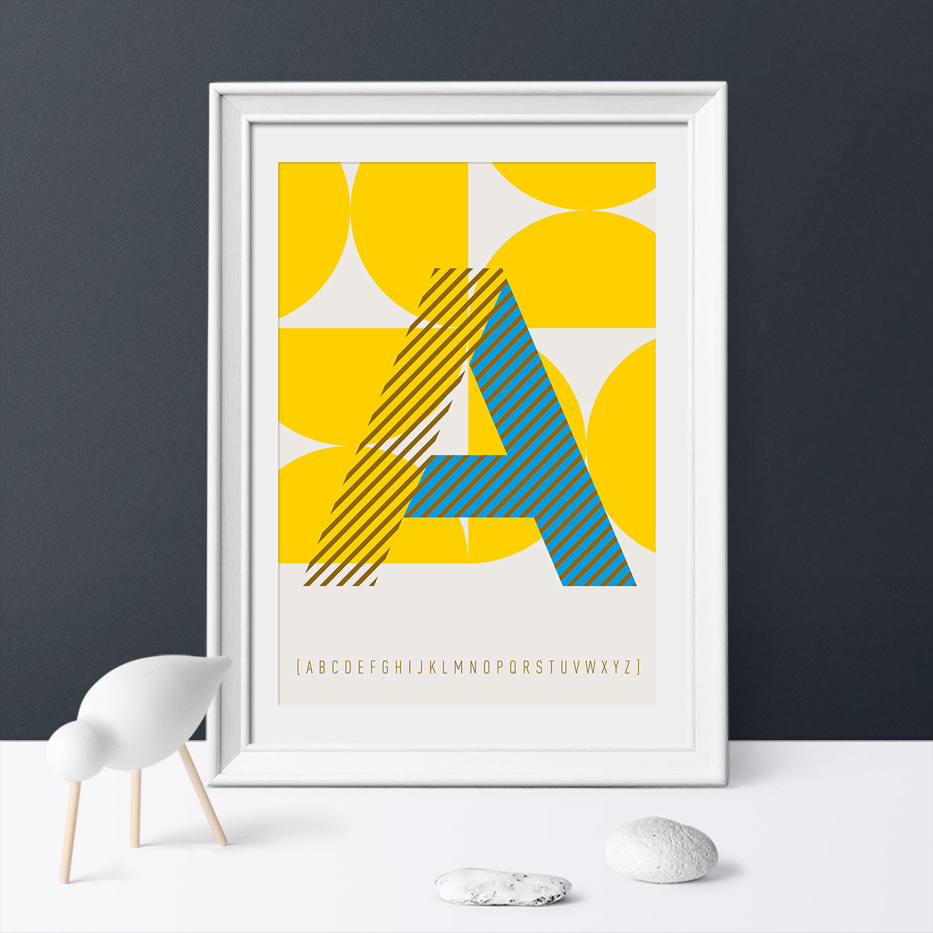 DRUCK ›Buchstabe A‹; ABC, Wandbild, Typo-Poster, Kunstdruck, Alphabet, Typografie