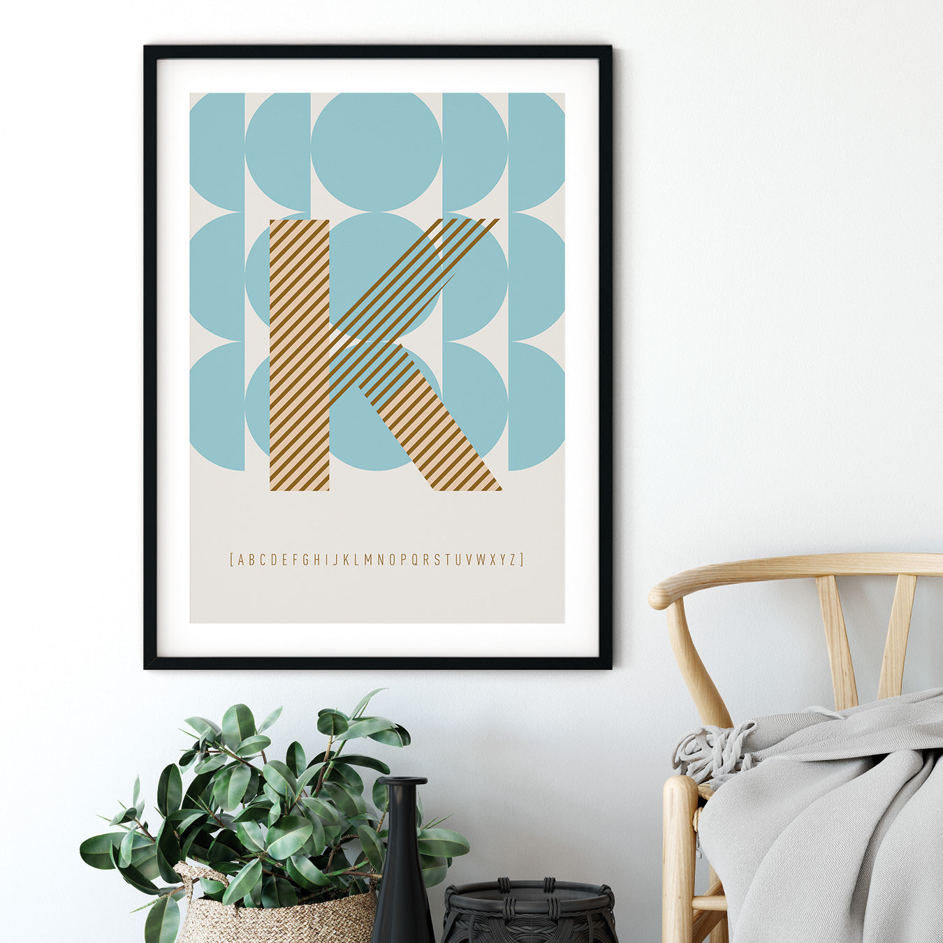 DRUCK ›K-TYPEFACE‹ / ABC, Wandbild, Typo-Poster, Kunstdruck, Alphabet, Typografie