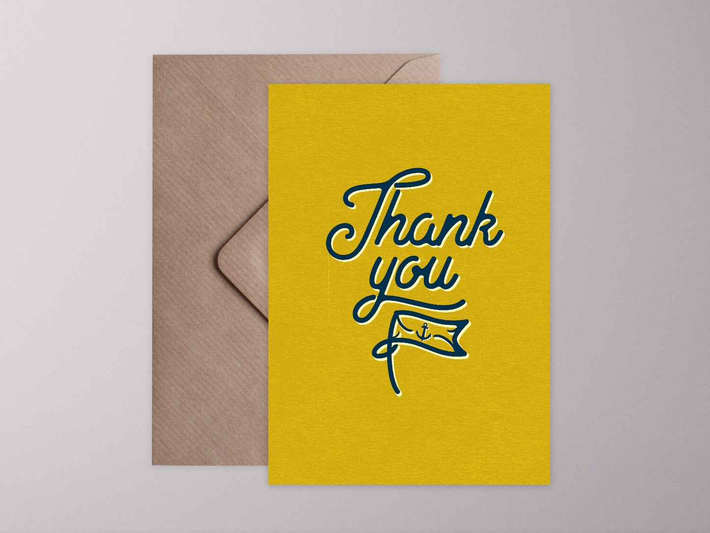 Grußkarte ›THANK YOU‹, Lettering, typografisch, Danke, Geschenk, Aufmerksamkeit, minimalistisch