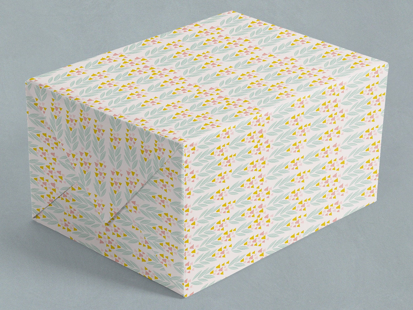 5 x Geschenkpapier ›Spring Bloom, Tulpenwiese‹, 50 x 70 cm, pastellig, Ostern