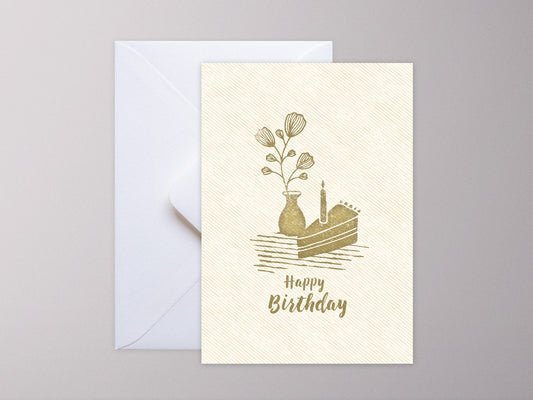 Geburtstagskarte ›Happy Birthday – Kuchen‹, Feiern, Party