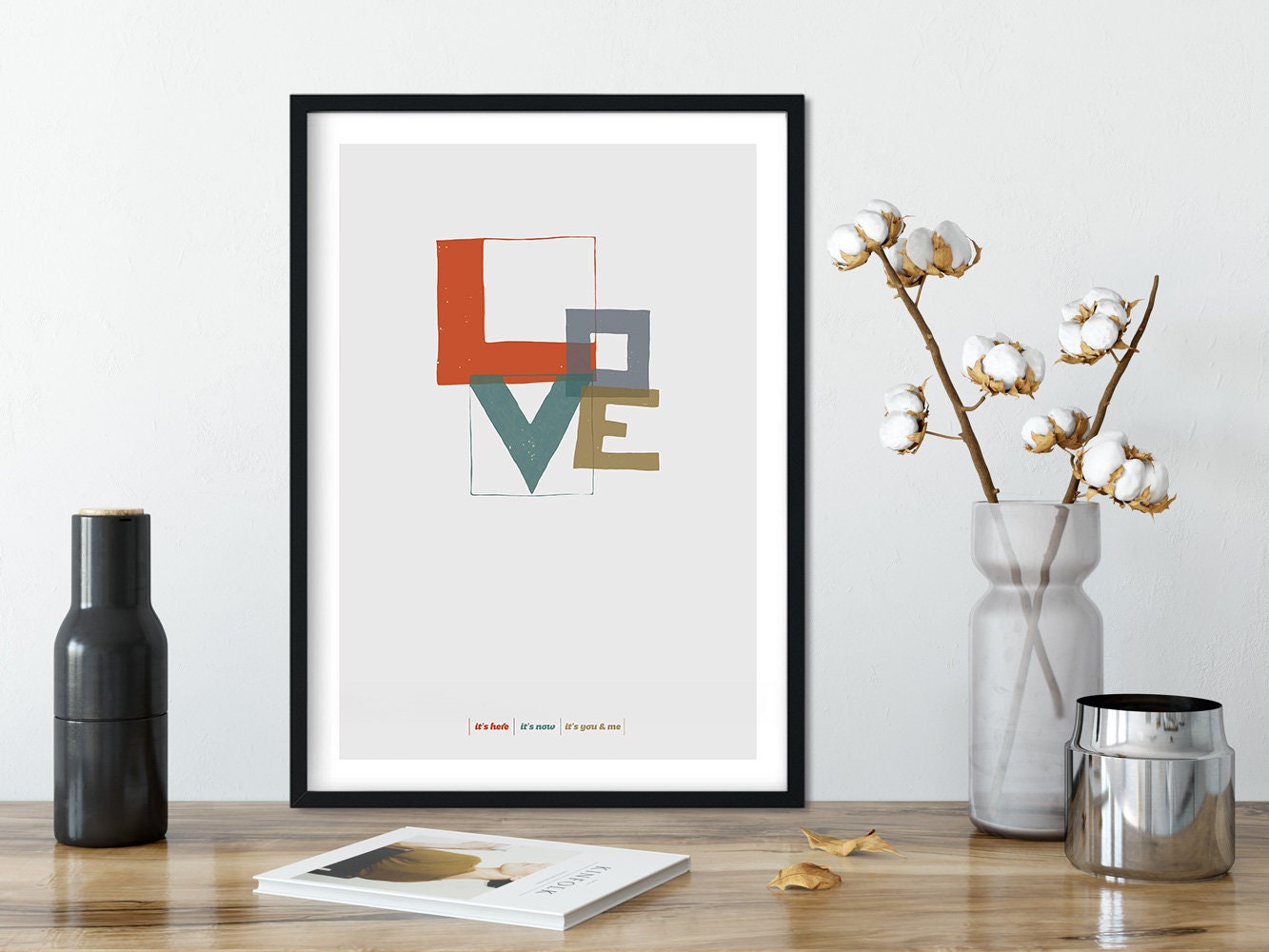 DRUCK ›LOVE TYPE‹ / Wall Art, Wandbild, Type Poster, Typography Art, Kunstdruck, Love, You & Me, Home Decor, Hochzeit, Verlobung