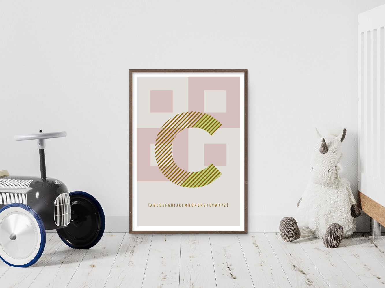 DRUCK ›C-TYPEFACE‹ / ABC, Wandbild, Typo-Poster, Kunstdruck, Alphabet, Typografie