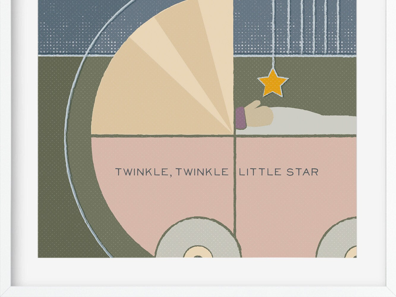 DRUCK ›Twinkle Twinkle Little Star‹ / Wanddeko, Art Print, Liebe, Geschenk, Geburt, Geburtstag, Baby, Taufe, Mädchen, Musik, Gitarre