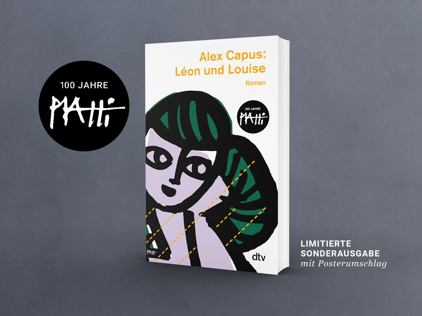 Taschenbuch Alex Capus ›Léon und Louise‹, Roman, Illustration, Frau, Piatti, Buchkunst