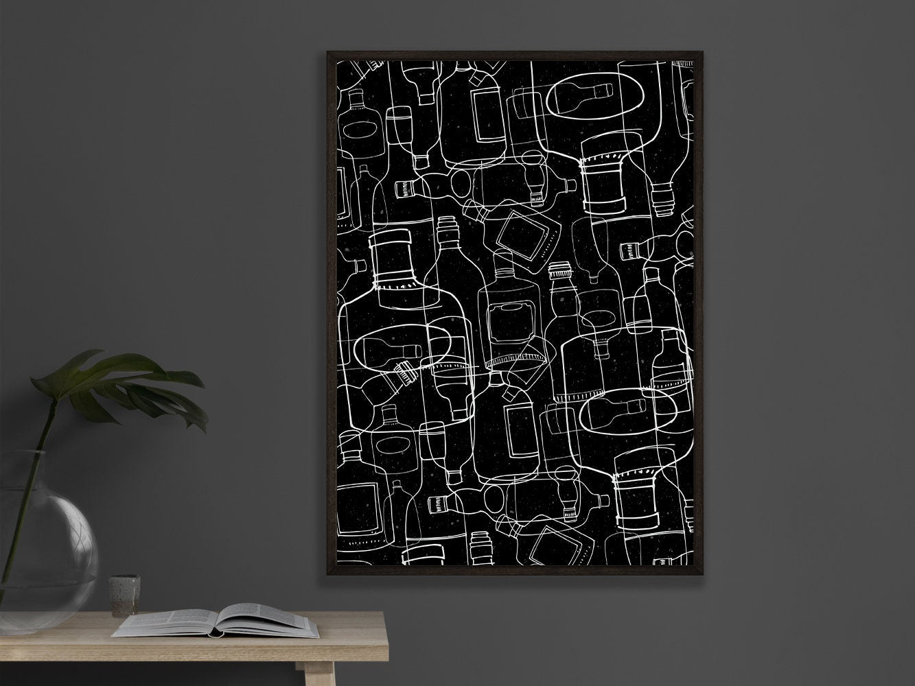DRUCK ›Black Rum‹ / Wanddeko, Art Print, Gastgeschenk Poster, Home Decore