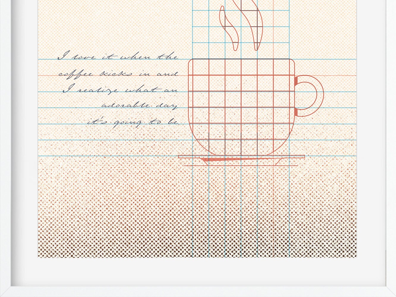 DRUCK ›Coffee Notes 1‹ / Wanddeko, Art Print, Gastgeschenk Poster, kleines Geschenk, Kaffee, Quote, Barista